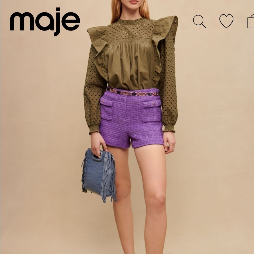 Maje Linode Eyelet Cotton Top Size 1
